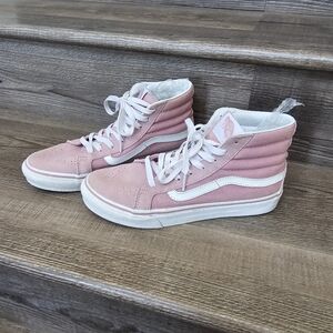 VANS Women's Pink Suede High-Top Sneakers